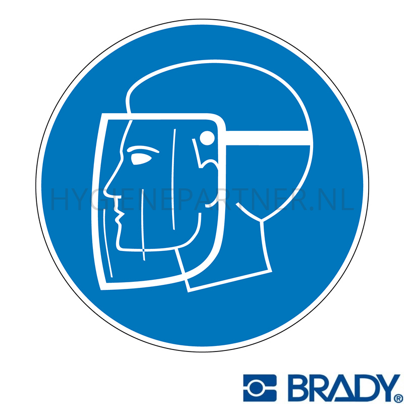 SB051085 Sticker gelaatsbescherming verplicht PIC 265